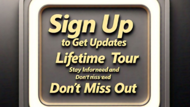 Sign Up to Get Updates from Lifetime Tour